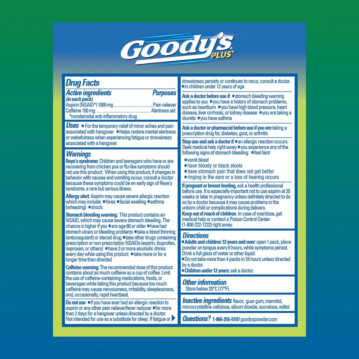 Goody’s Headache Relief Plus Mental Alertness Powder, with Aspirin and Caffeine, Strawberry Citrus Flavor, 16 Count Goody'sBuy Supplements Australia