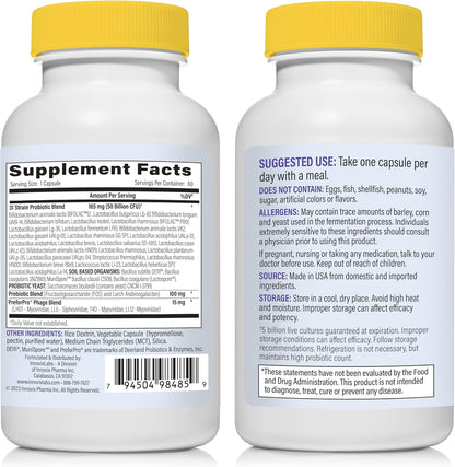 InnovixLabs Vitamin K2 & Probiotic Bundle Full Spectrum Vitamin K2 (90 Softgel Capsules) Multi-Strain Probiotic (60 Time-Release Capsules). Supports Bones, Immune and Healthy Gut. *
