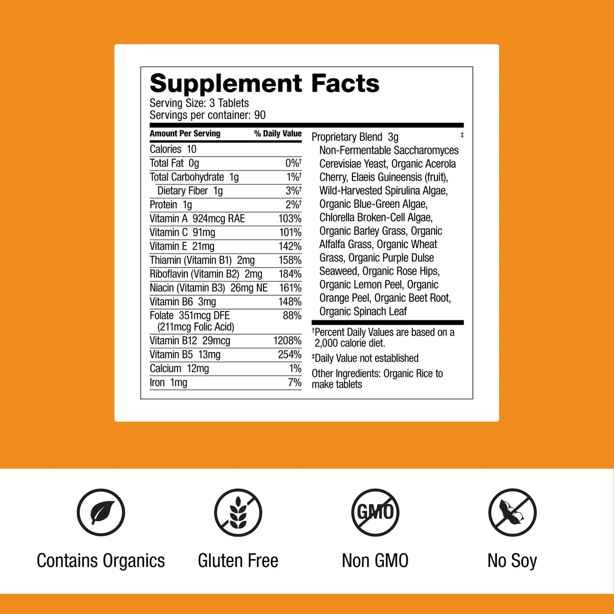 Dr. Schulze's SuperFood 100 - Everyday Superfood Supplement to Support Overall Wellness - Mutivitamin Support for Cellular Nutrition & Energy - Clean Ingredients - Gluten-Free & Dairy-Free - 270 Count Dr. Schulze'sBuy Supplements Australia