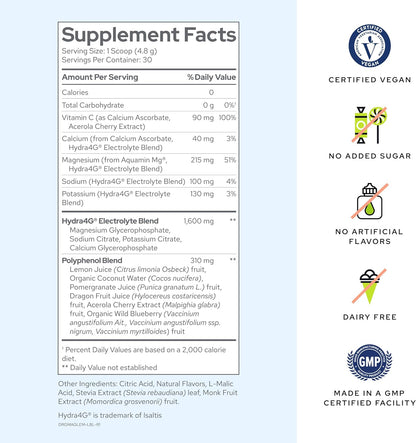 Gundry MD® Magnesium Electrolytes, Lemonade Flavor Powder, 30 Servings | Marine-Sourced Magnesium, Key Electrolytes, Easy Absorption, Supports Hydration & Restorative Sleep, No Artificial Sweeteners
