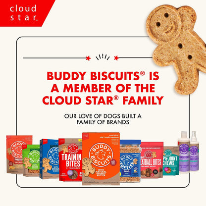 Buddy Biscuits Teeny Crunchy Dog Treats, Roasted Chicken, 8 oz. Box | Bite-sized Gingerkid Shape, Simple Ingredients, Free of Corn and Soy, Oven Baked in the USA