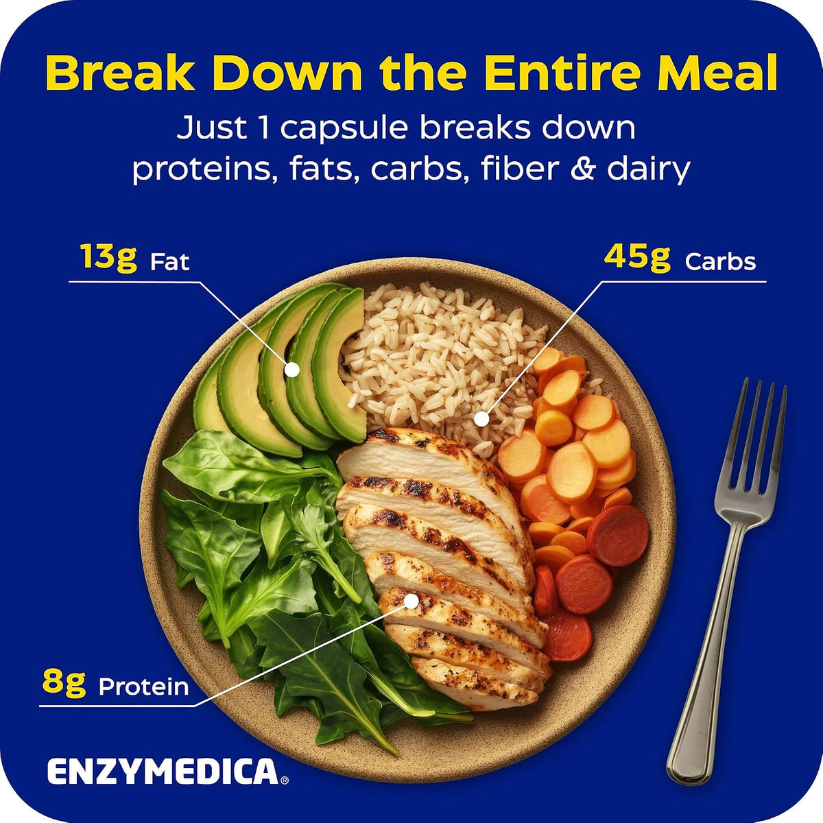 Enzymedica Digest Complete - Helps Gas & Bloating - 90 Caps
