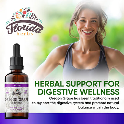 Oregon Grape Tincture, Organic Oregon Grape Extract (Mahonia aquifolium) - Non-GMO in Cold-Pressed Organic Vegetable Glycerin 2 oz