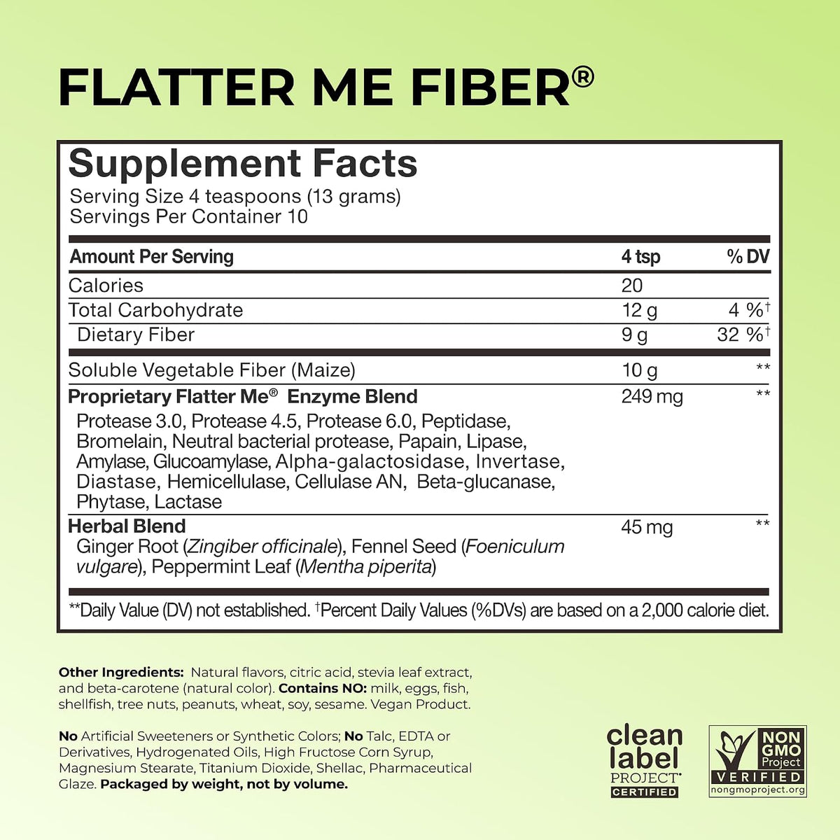 HUM Flatter Me Fiber Pineapple Passion Fruit Fiber Powder, 10 Servings