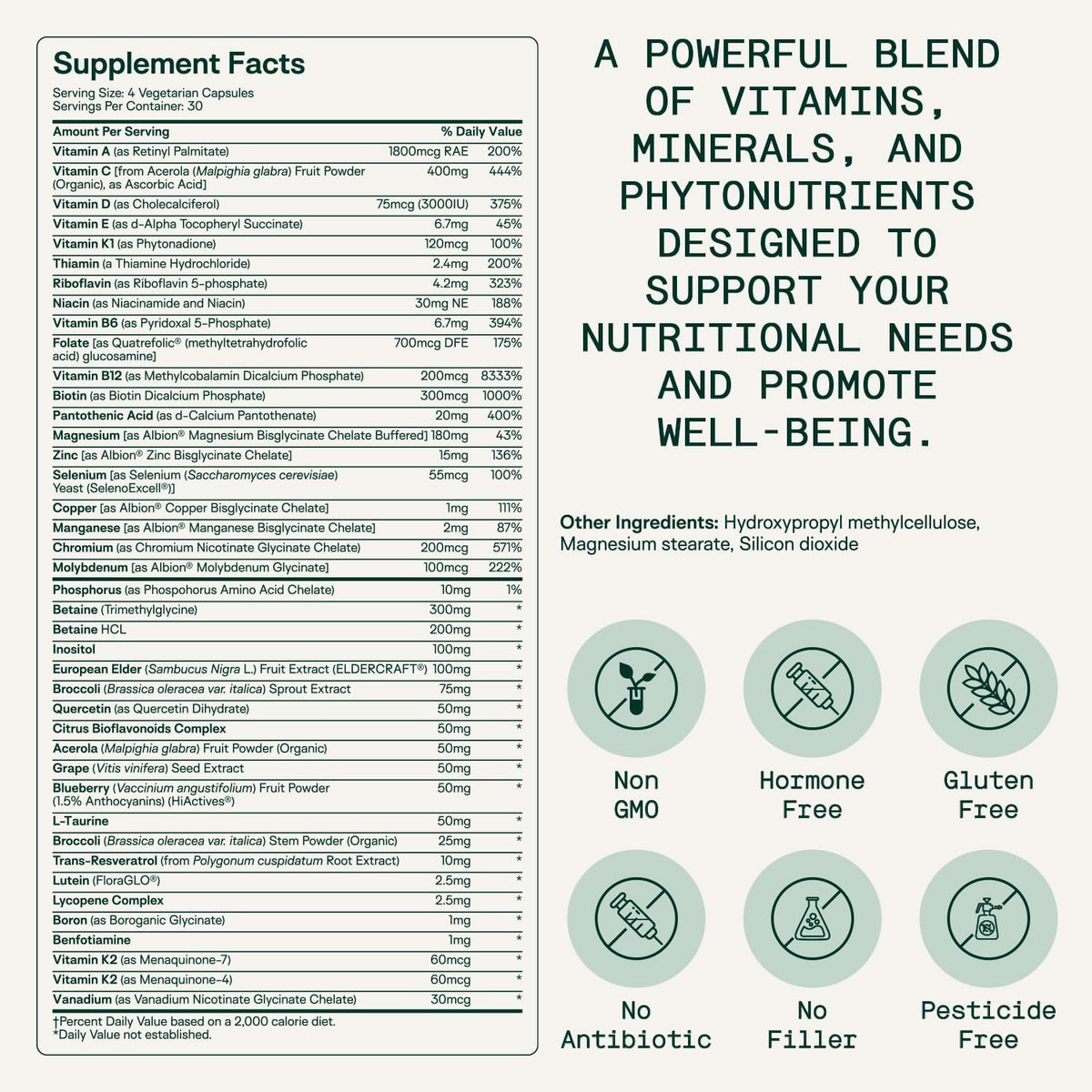 Adapt Naturals Gut & Immune Health Bundle – Biome Protect 4-in-1 Prebiotics, Probiotics, Postbiotics Supplement & Bio-Avail Multivitamin for Men & Women – 30-Day Supply