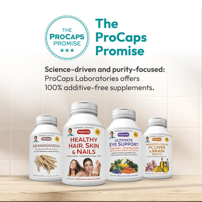 ANDREW LESSMAN ProCaps NAC 500 N-Acetyl Cysteine, 60 Capsules | 500 mg of N-Acetyl Cysteine to support glutathione production, antioxidant defenses and cellular health.