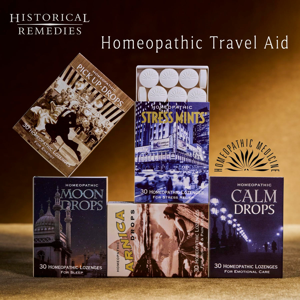Historical Remedies Stress Mints (1 Pack) | Homeopathic Lozenges to Aid Stress & Digestion, Organic Peppermint Flavor, Vegan & Gluten-Free, Non-Habit Forming