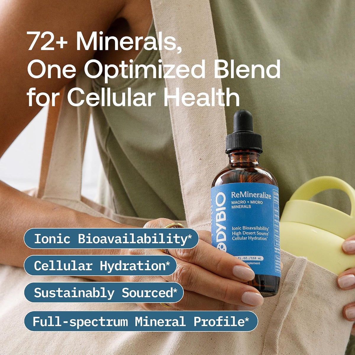 BodyBio ReMineralize - Essential Ionic Trace Minerals for Hydration & Detox | Over 72 Bioavailable Trace Minerals for Rapid Absorption