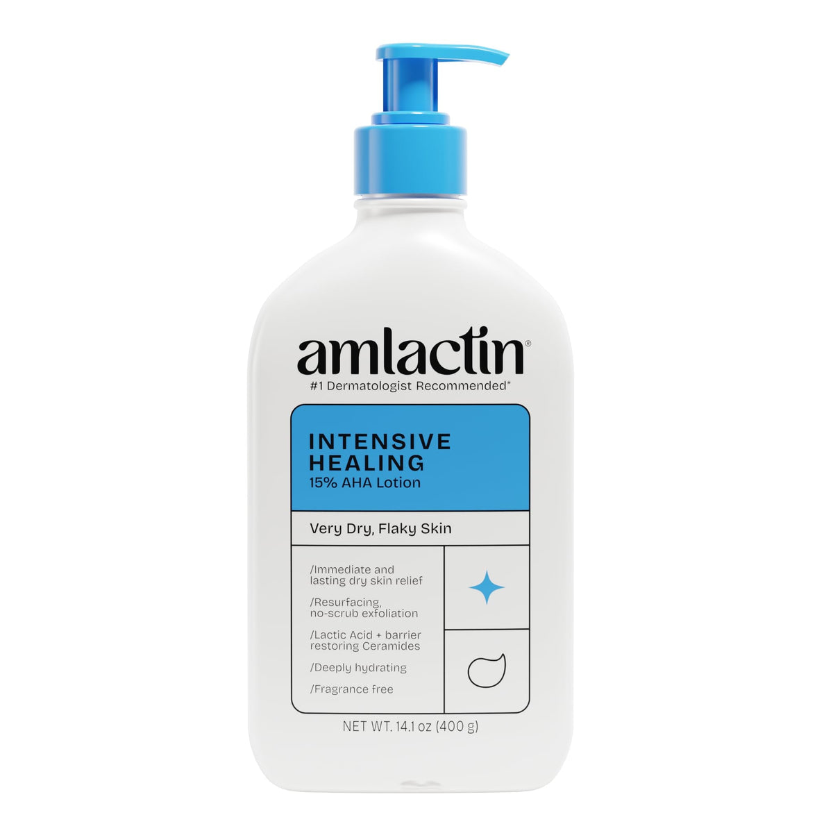 AmLactin Intensive Healing Body Lotion - Therapeutic Lotion for Extremely Dry Skin - No-Scrub Exfoliator and Moisturizer - PrimeBioHealth - canada supplements