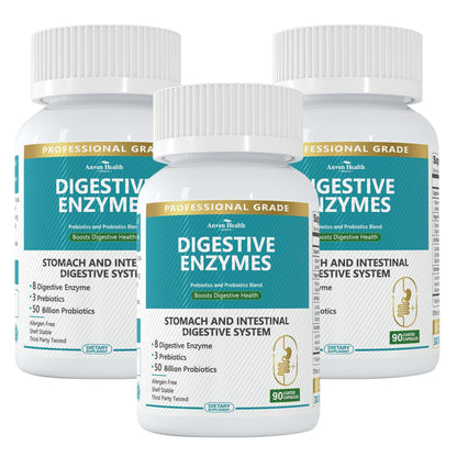 Anven Health 800mg Digestive Enzymes for Men and Women with Probiotics & Prebiotics, 8 Key Enzymes, Protease, Amylase & Lipase | 270 Capsules - A 90-Day Supply - PrimeBioHealth - canada supplements