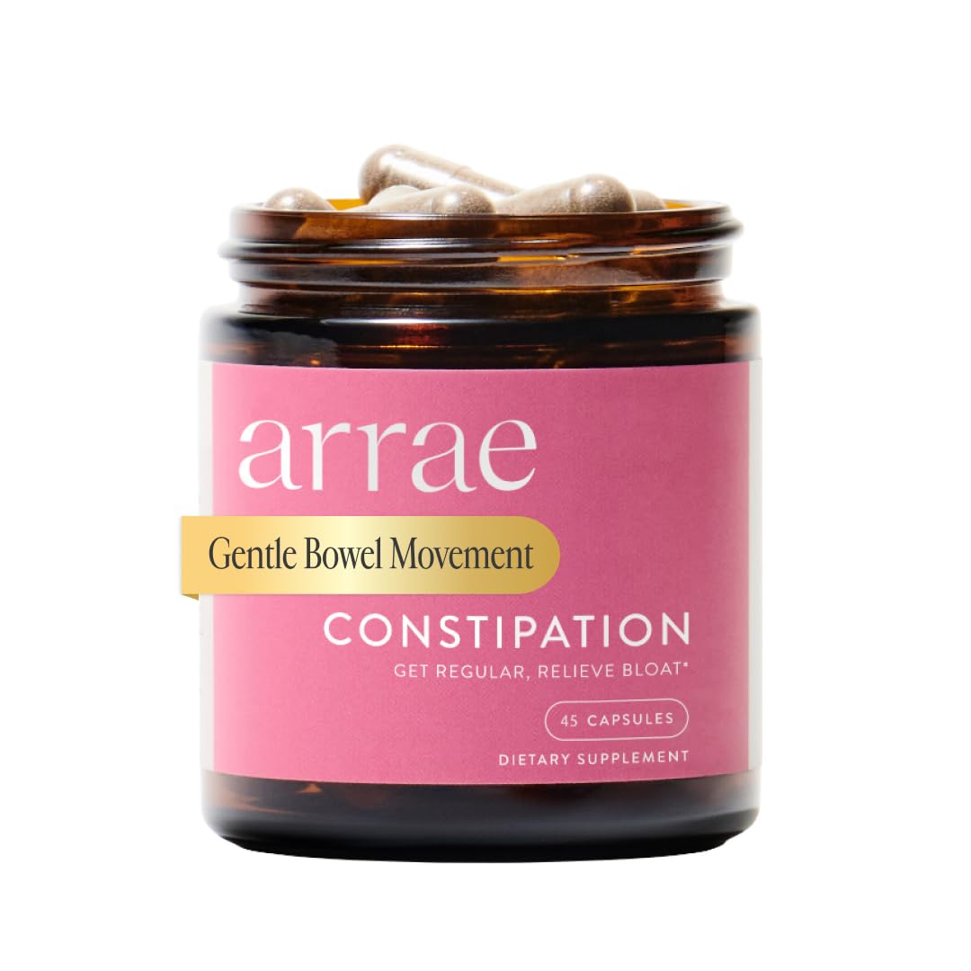 Arrae Constipation Relief Capsules – Gentle, Natural Bowel Support – Clinically Proven for Regularity & Comfort – Non-Stimulant, Overnight Relief – 45 Capsules - PrimeBioHealth - canada supplements