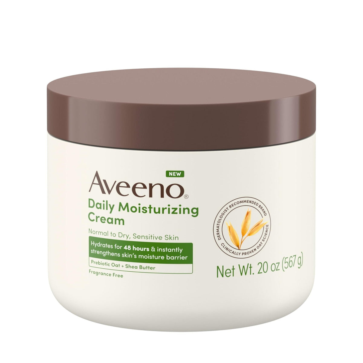 Aveeno Daily Moisturizing Cream with Prebiotic Oat & Shea Butter for Body, Face & Hands Moisturizer Cream - PrimeBioHealth - canada supplements
