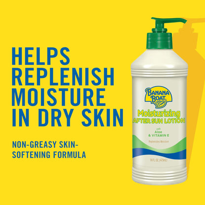 Banana Boat Moisturizing After Sun Lotion with Aloe and Vitamin E, 16Fl Oz, After Sun Care, Banana Boat After Sun Lotion, Sunburn Relief, 16Fl Oz - PrimeBioHealth - canada supplements