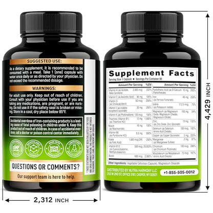 Bariatric Multivitamin - 45 mg Iron Supplements - Made in USA - for Women & Men - All-in-One, 21 Essential Vitamins - Gastric Sleeve Support - PrimeBioHealth - canada supplements