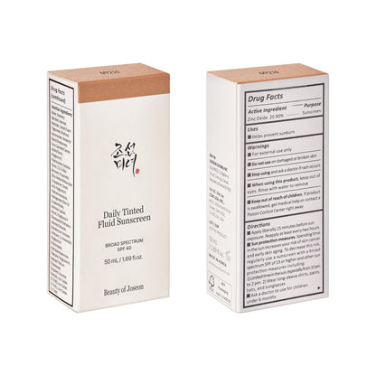 Beauty of Joseon Daily Tinted Fluid Sunscreen 12 Shades for Face Moisturizing Broad Spectrum SPF 40 Korean Skincare 50ml, 1.69 fl.oz - PrimeBioHealth - canada supplements