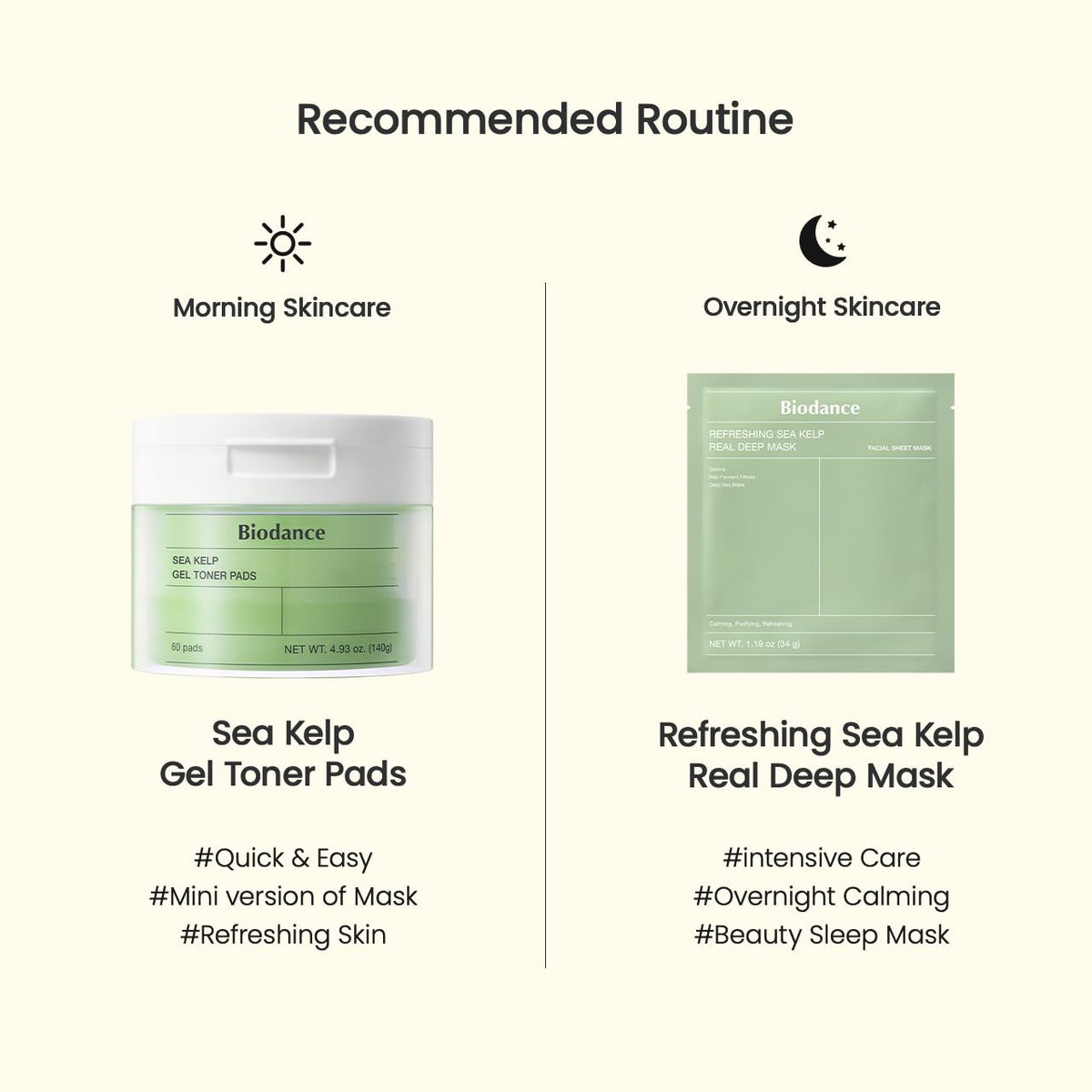 Biodance Sea Kelp Gel Toner Pads, Calming Toner Pads for Sensitive Skin, Oil & Sebum Control, Refreshing Blemish Care - PrimeBioHealth - canada supplements