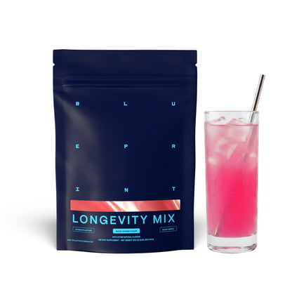 Blueprint Bryan Johnson Longevity Mix - Muscle Builder & Recovery Supplement - Promotes Focus and Balanced Mood - Magnesium, Creatine, L-Theanine - PrimeBioHealth - canada supplements