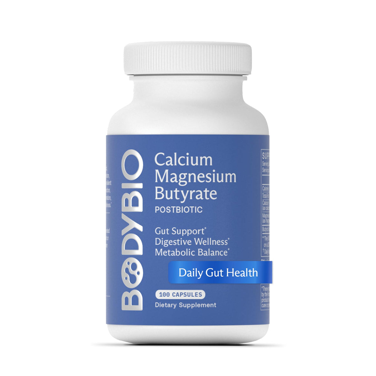 BodyBio Butyrate - Postbiotic for Gut Health, Digestive Support, Bloat, Gas & Constipation Relief, Leaky Gut Repair - Calcium, Magnesium - PrimeBioHealth - canada supplements