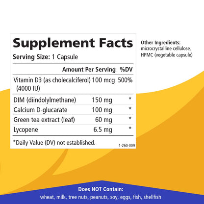 Breast D by Pure Essence - Natural Supplement for Estrogen Balance, Hormonal Acne, and Menopause Support with Vitamin D3, Calcium, Green Tea & Lycopene - 30 Capsules - PrimeBioHealth - canada supplements