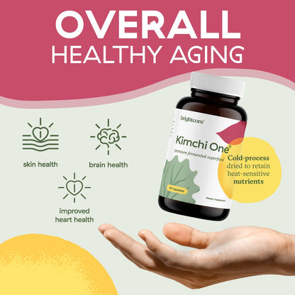 Brightcore Nutrition - Kimchi One, Kimchi Powder Capsules, Probiotics, Enzymes, & Antioxidant Supplement, Premium Gut Health Superfood - PrimeBioHealth - canada supplements