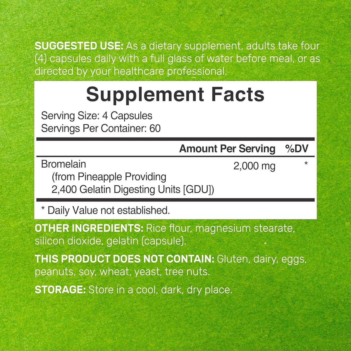 Bromelain Supplement 2,000mg Per Serving, 240 Capsules – Natural Proteolytic Enzymes from Fresh Pineapple – Supports Nutrient Digestion - PrimeBioHealth - canada supplements