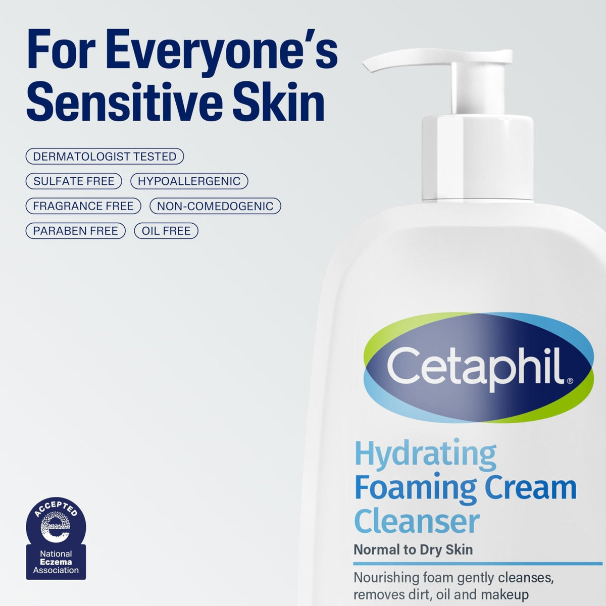 Cetaphil Cream to Foam Face Wash, Hydrating Foaming Cream Cleanser, 16 oz, For Normal to Dry, Sensitive Skin - PrimeBioHealth - canada supplements