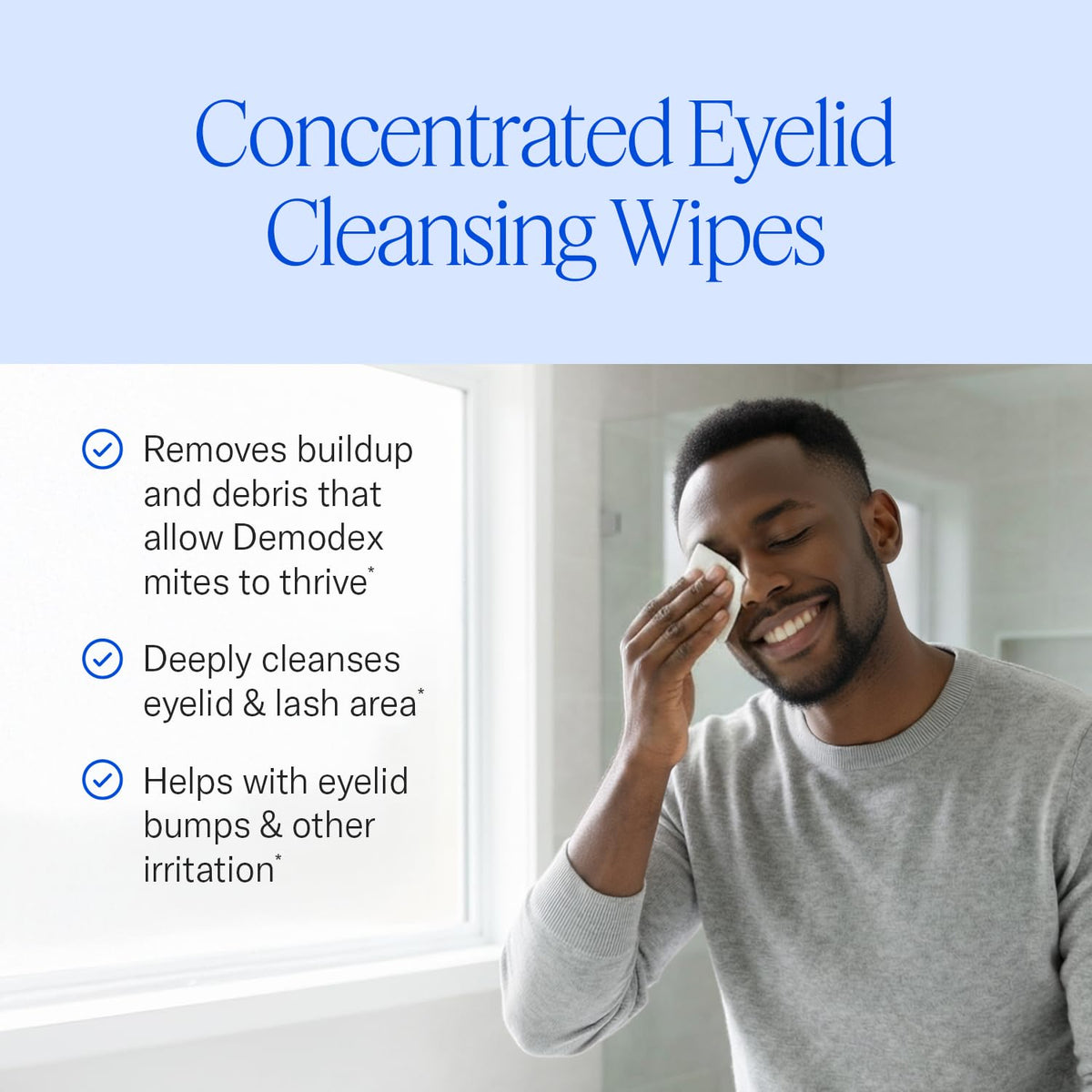 Cliradex Towelettes - Natural Face, Eyelash & Eyelid Cleanser - Wipes for Demodex, Blepharitis, Mgd and Red Irritated Eye Lid - PrimeBioHealth - canada supplements