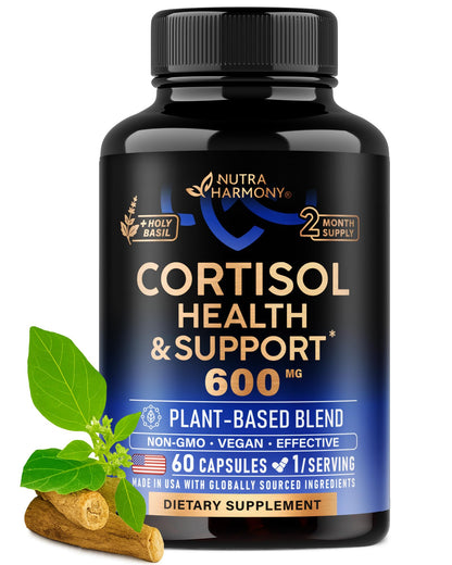 Cortisol Supplement for Women - Holy Basil | Ashwagandha | Rhodiola | L-Theanine - Plant-Based Hormone Balance - Mood, Focus & Sleep Support - Made in USA - PrimeBioHealth - canada supplements