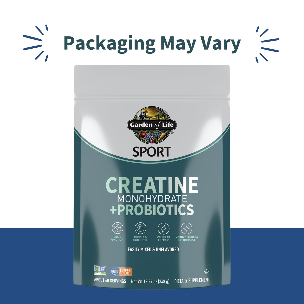 Creatine Monohydrate Powder for Women and Men by Garden of Life, Micronized Pre Workout with Probiotics for Muscle, Strength, Performance, Sport Amino Energy, - PrimeBioHealth - canada supplements