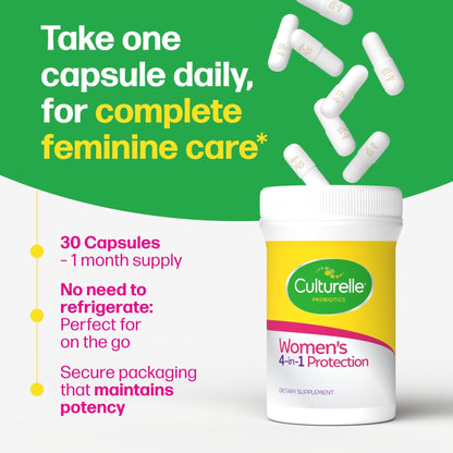 Culturelle 4-in-1 Probiotics for Women, Daily Probiotic & Prebiotic Supplement to Support Vaginal Health, Digestive Health, Immune Health - PrimeBioHealth - canada supplements