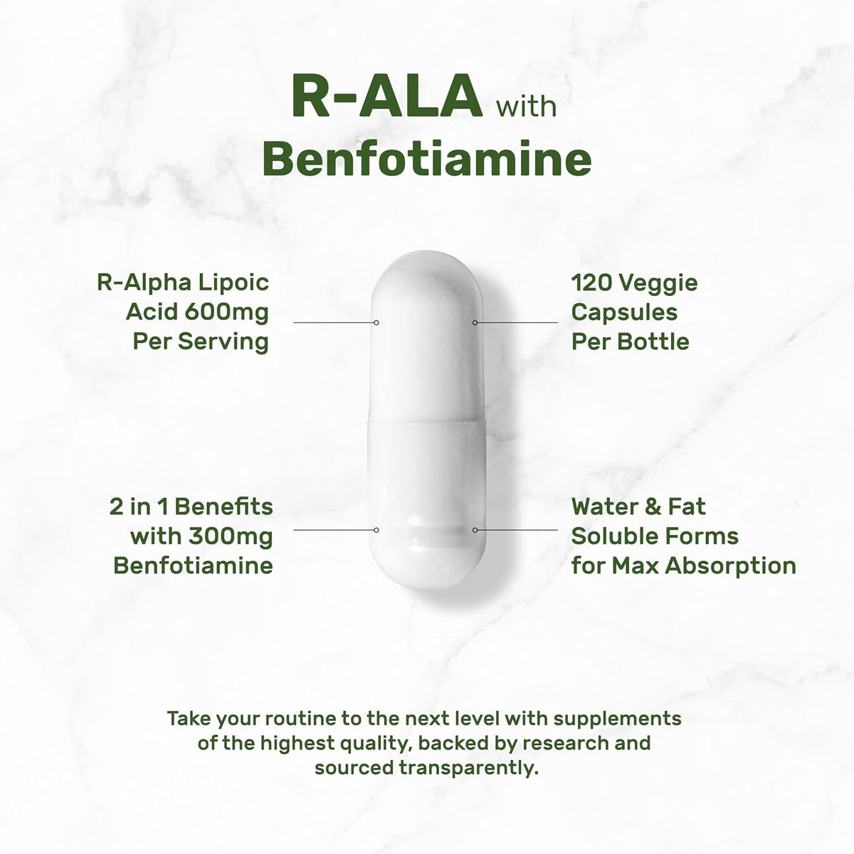 DEAL SUPPLEMENT R Alpha Lipoic Acid 600mg with Benfotiamine 300mg Per Serving, 120 Veggie Capsules – 200mg R-ALA Per Capsule – Antioxidant Supplement for Energy & Nervous System Support - PrimeBioHealth - canada supplements