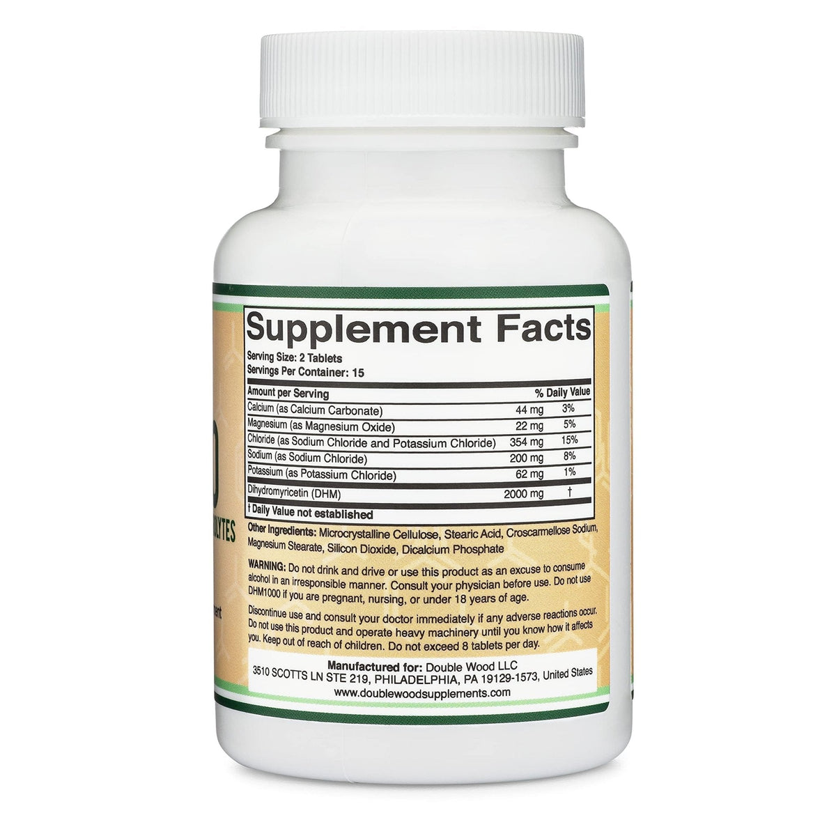 DHM1000 Dihydromyricetin (DHM) Tablets - Most Powerful DHM Supplement on The Market - 1,000mg per Capsule (30 Count) Enhanced with Electrolytes - PrimeBioHealth - canada supplements