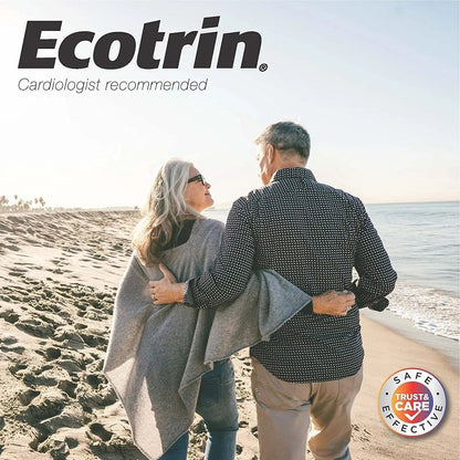 Ecotrin Safety Coated Aspirin Arthritis Pain Reliever Tablets, Regular Strength, NSAID 325 mg, 125 ct (Pack of 2) - PrimeBioHealth - canada supplements