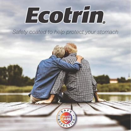Ecotrin Safety Coated Aspirin Arthritis Pain Reliever Tablets, Regular Strength, NSAID 325 mg, 125 ct (Pack of 2) - PrimeBioHealth - canada supplements