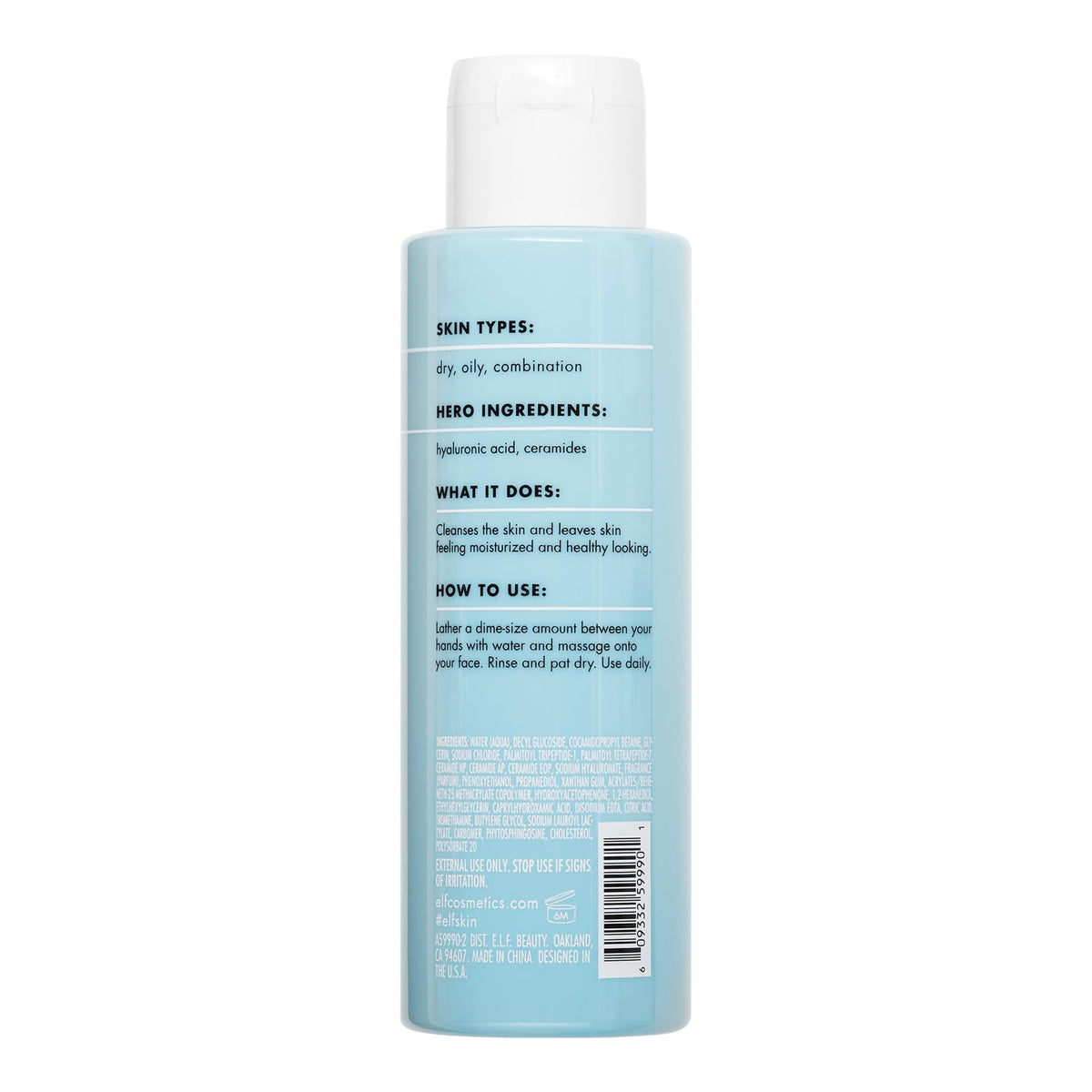 e.l.f. SKIN Holy Hydration! Daily Cleanser, Face Cleanser For Washing Away Excess Oil, Impurities & Makeup - PrimeBioHealth - canada supplements