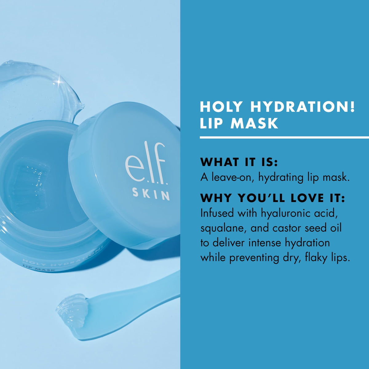 e.l.f. SKIN Holy Hydration! Lip Mask, Hydrating Lip Mask For A Softer & Smoother Pout, Infused With Hyaluronic Acid - PrimeBioHealth - canada supplements