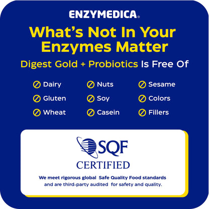 Enzymedica Digest Gold + Probiotics - Digestive Enzyme Supplement for Women & Men, Enzyme and Probiotic Capsules for Digestion, Gut Health Support, - PrimeBioHealth - canada supplements