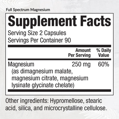Equilife Full Spectrum Magnesium Supplement, Magnesium Glycinate, Citrate, & Malate, Bioavailable Mineral Blend, Dairy, Soy, & Gluten Free - PrimeBioHealth - canada supplements