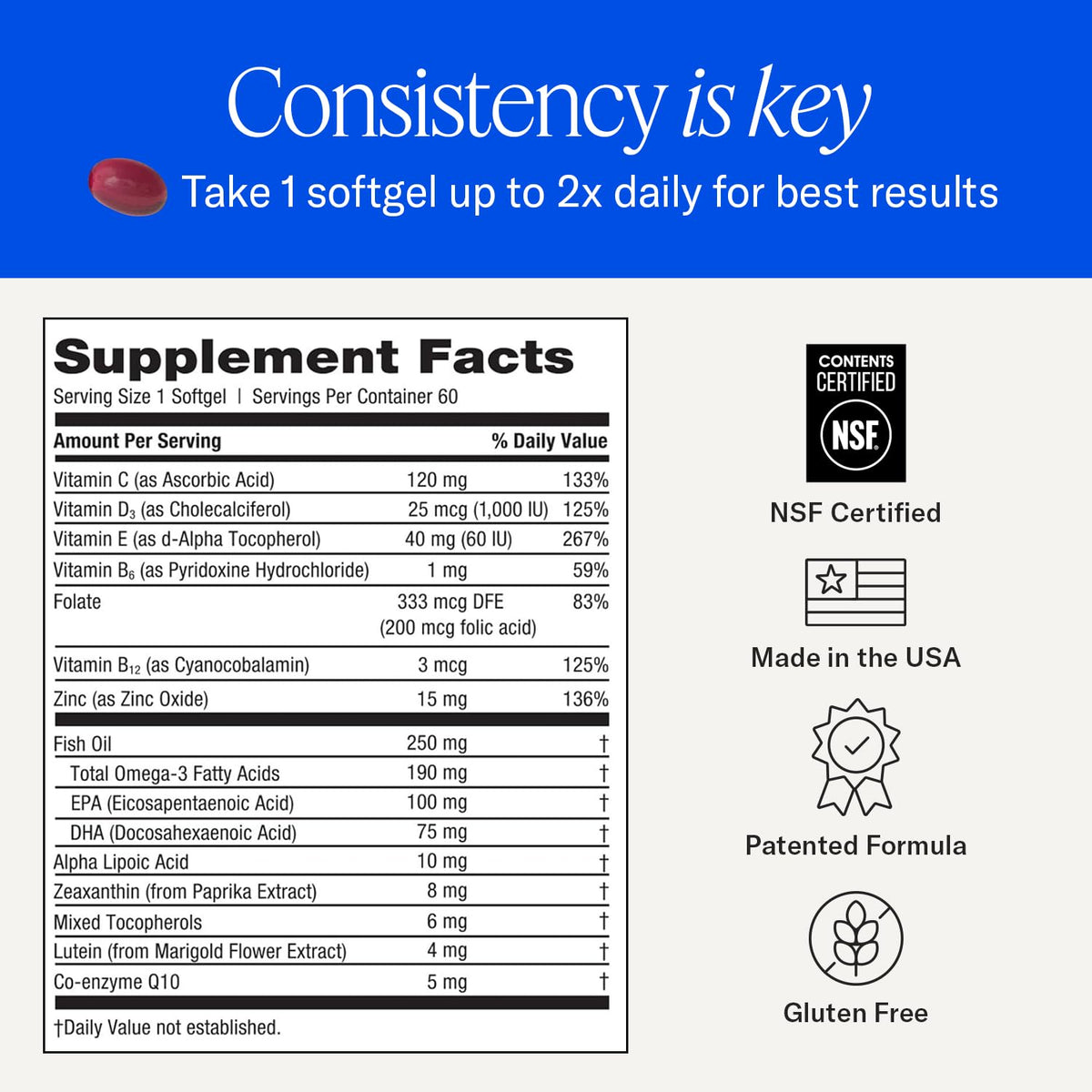 EyePromise Restore Eye Health Supplements - 60 Softgels, 30-Day Supply - Omega 3 Supplement for Aging Eyes with Lutein and Zeaxanthin, - PrimeBioHealth - canada supplements