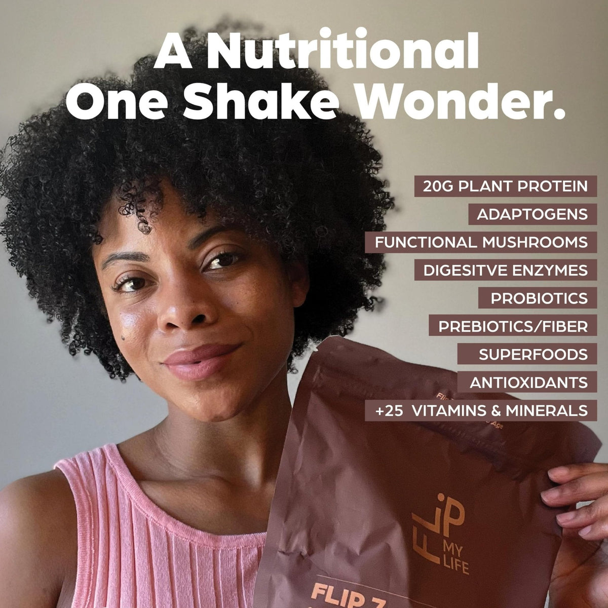 Flip My Life, Flip 7 Natural SuperFood, Plant-Based Protein, Complete Meal Replacement to Support Healthy Gut, 7 Mega Nutrient Rich Blends - PrimeBioHealth - canada supplements