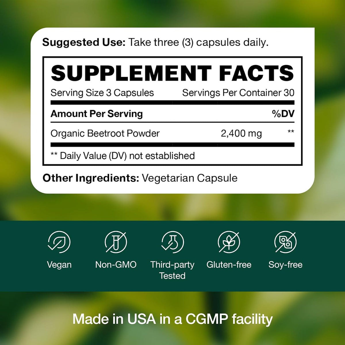 Fresh Nutrition Organic Beet Root Capsules - 2400mg Potent Dosage - Antioxidant Support - Vegan, Non GMO, Gluten-Free - 90 Capsules - PrimeBioHealth - canada supplements