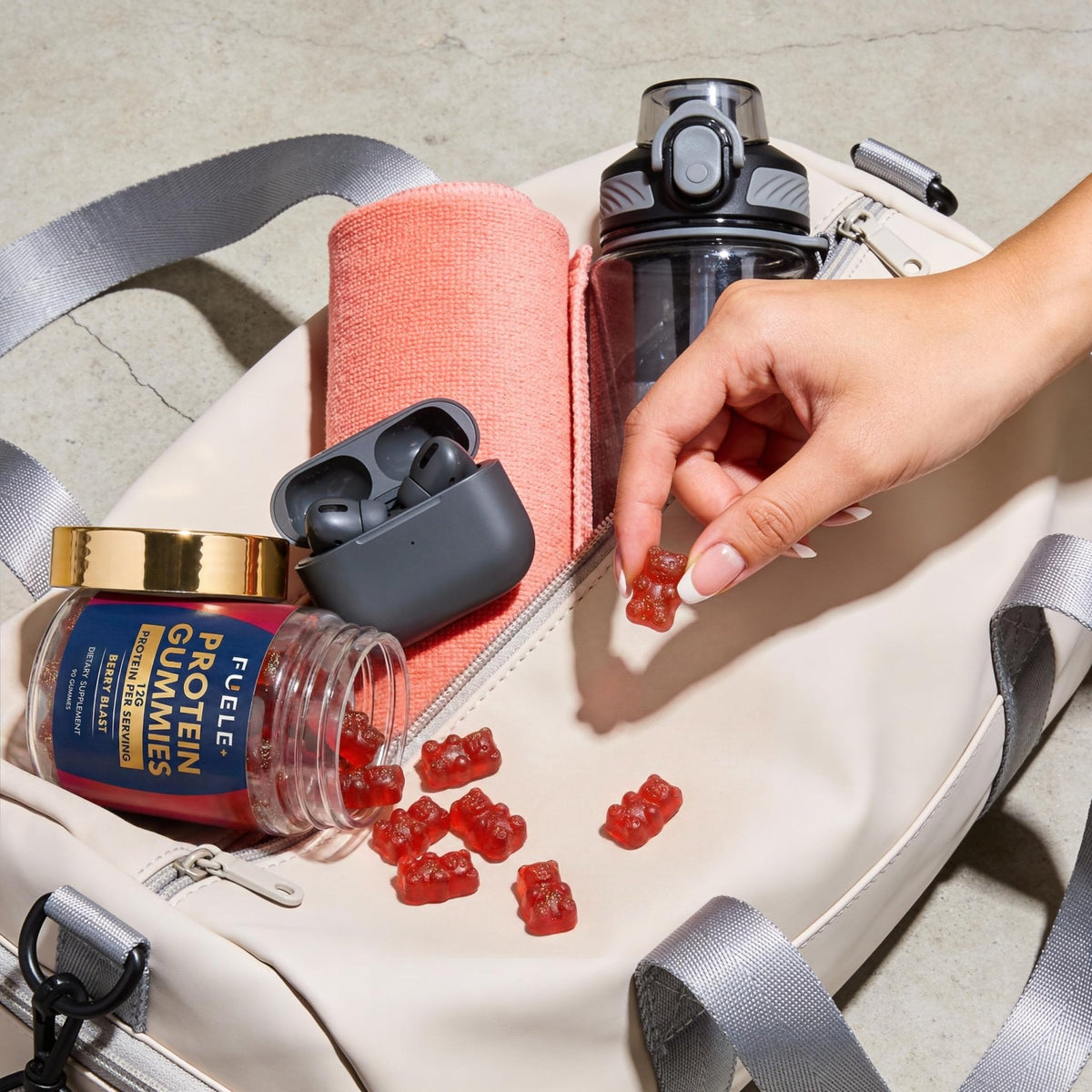FUELE+ Protein Gummies – 12g High Protein Snack, Mixed Berry Flavor, No Added Sugar, Whey Protein Gummies, Supports Muscle Recovery, Post Workout Supplement - PrimeBioHealth - canada supplements