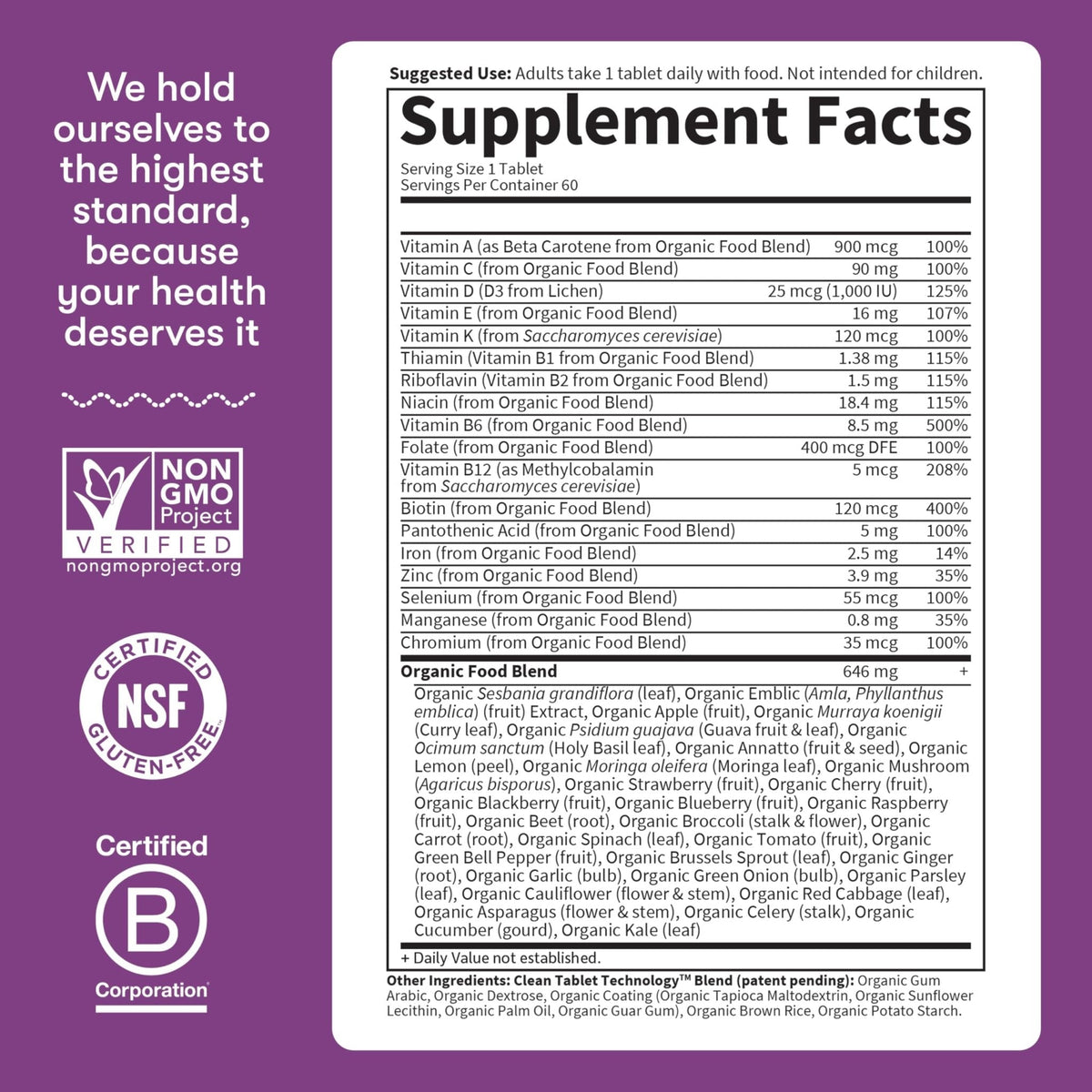 Garden of Life Organics Multivitamin for Women - Women's Once Daily Multi - Whole Food Multi with Iron, Biotin, Vegan Organic Womens Multivitamin for Health - PrimeBioHealth - canada supplements