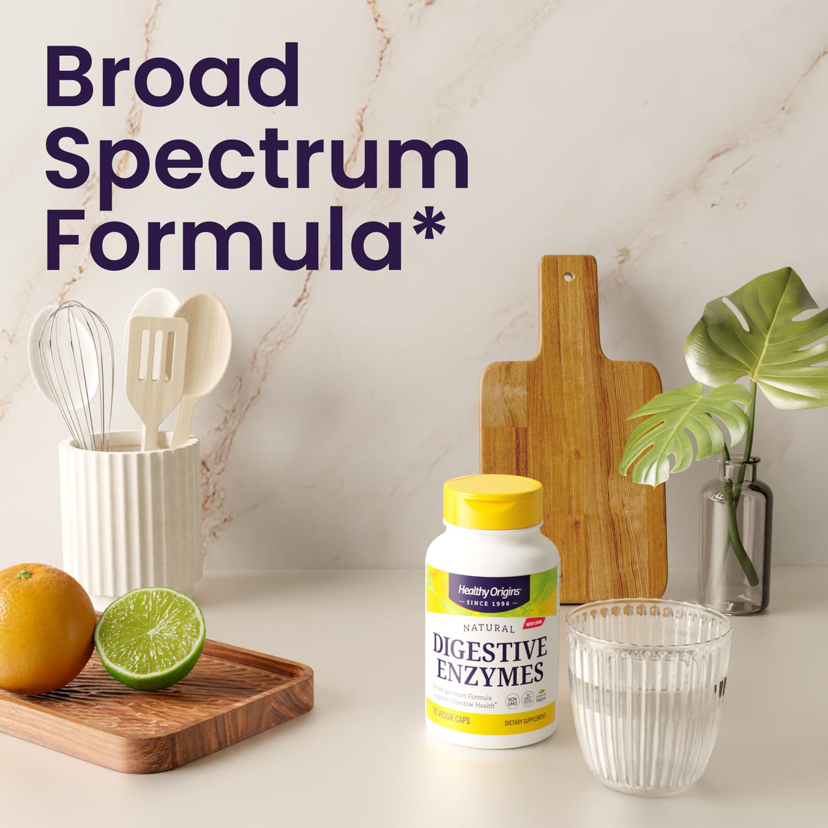Healthy Origins Digestive Enzymes, 180 Veggie Capsules - Broad Spectrum, Multi-Enzyme Blend with Protease, Amylase & Lipase - Supports GI Comfort - PrimeBioHealth - canada supplements