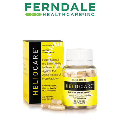 Heliocare Skin Care Dietary Supplement: 240mg Polypodium Leucotomos Extract Pills - Antioxidant Rich Formula with Fernblock - PrimeBioHealth - canada supplements