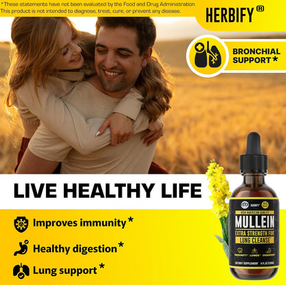HERBIFY Bundle - Mullein Leaf Extract & Lemon Balm - Respiratory Support & Brain Support - PrimeBioHealth - canada supplements