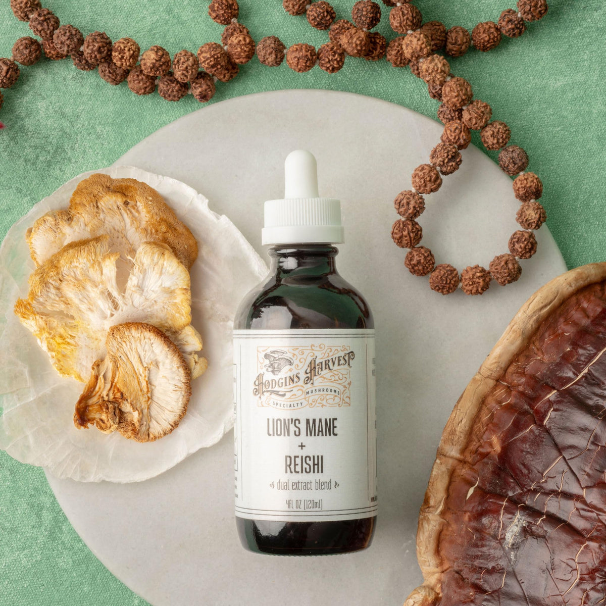 Hodgins Harvest Organic Lion's Mane Fruiting Body Extract Tincture - Mushroom Supplement for Brain Health and Mental Focus - Dual Extract Formula - Extra Concentrated - 4 fl oz Bottle - PrimeBioHealth - canada supplements