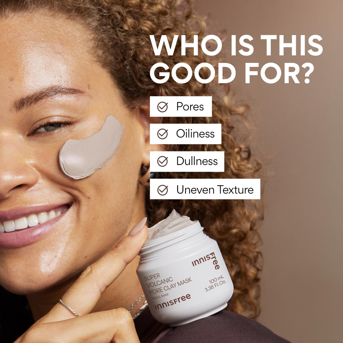 Innisfree Super Volcanic Clay Mask, Premium Korean Skincare with AHA and Natural Clusters for Deep Pore Detox, Gentle Exfoliation, Oil Control - PrimeBioHealth - canada supplements