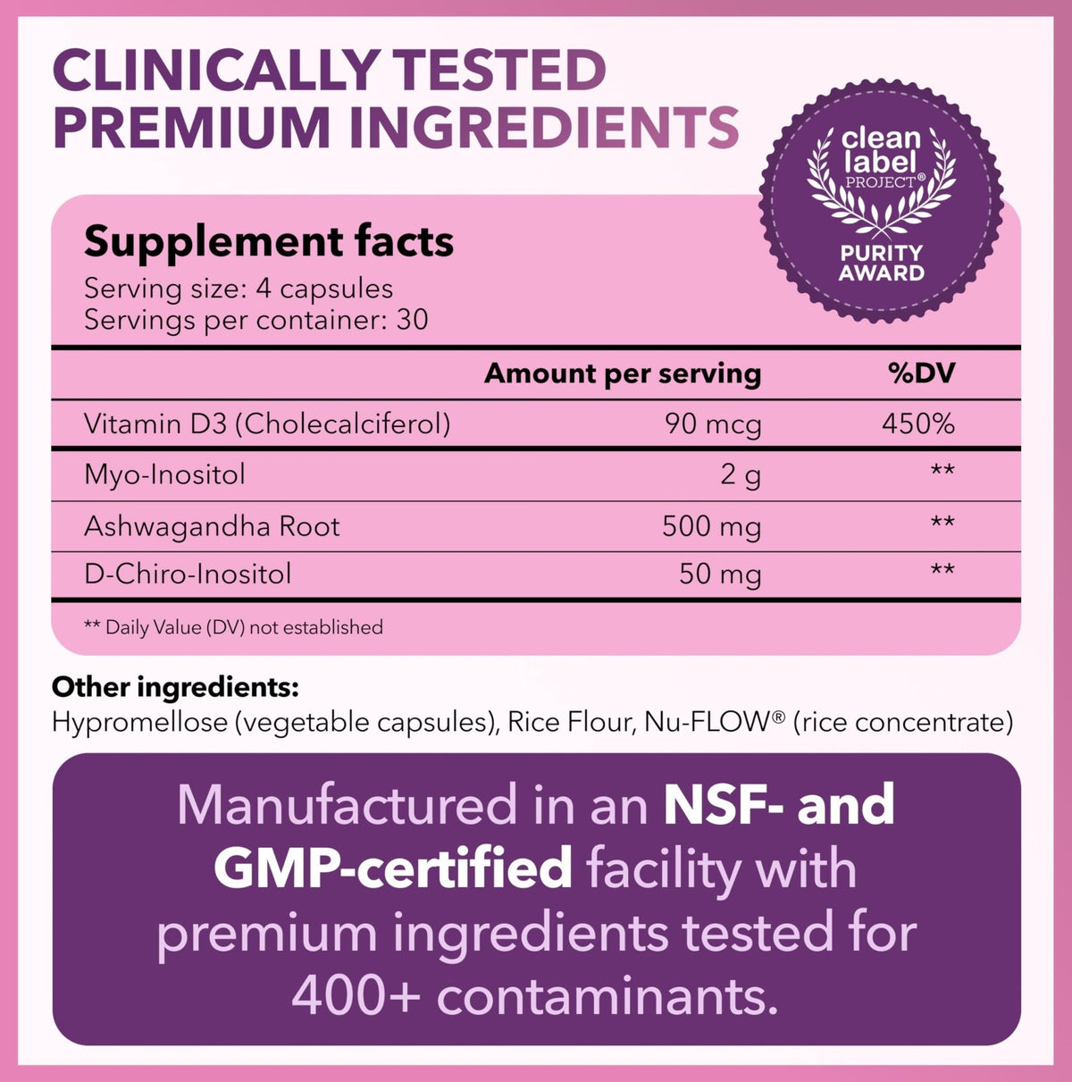 Intimate Rose Myo-Inositol & D-Chiro Inositol Supplement for Women - Hormone Balance & Ovarian Support for Women - PrimeBioHealth - canada supplements
