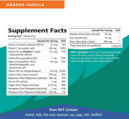 Ionic Fizz Calcium Plus by Pure Essence - Perfect Calcium/Magnesium Ratio with Vitamin A, B, C, D and Potassium Strong Bones - Orange Vanilla - 14.82 oz - PrimeBioHealth - canada supplements